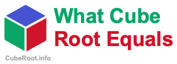 What cube root equals